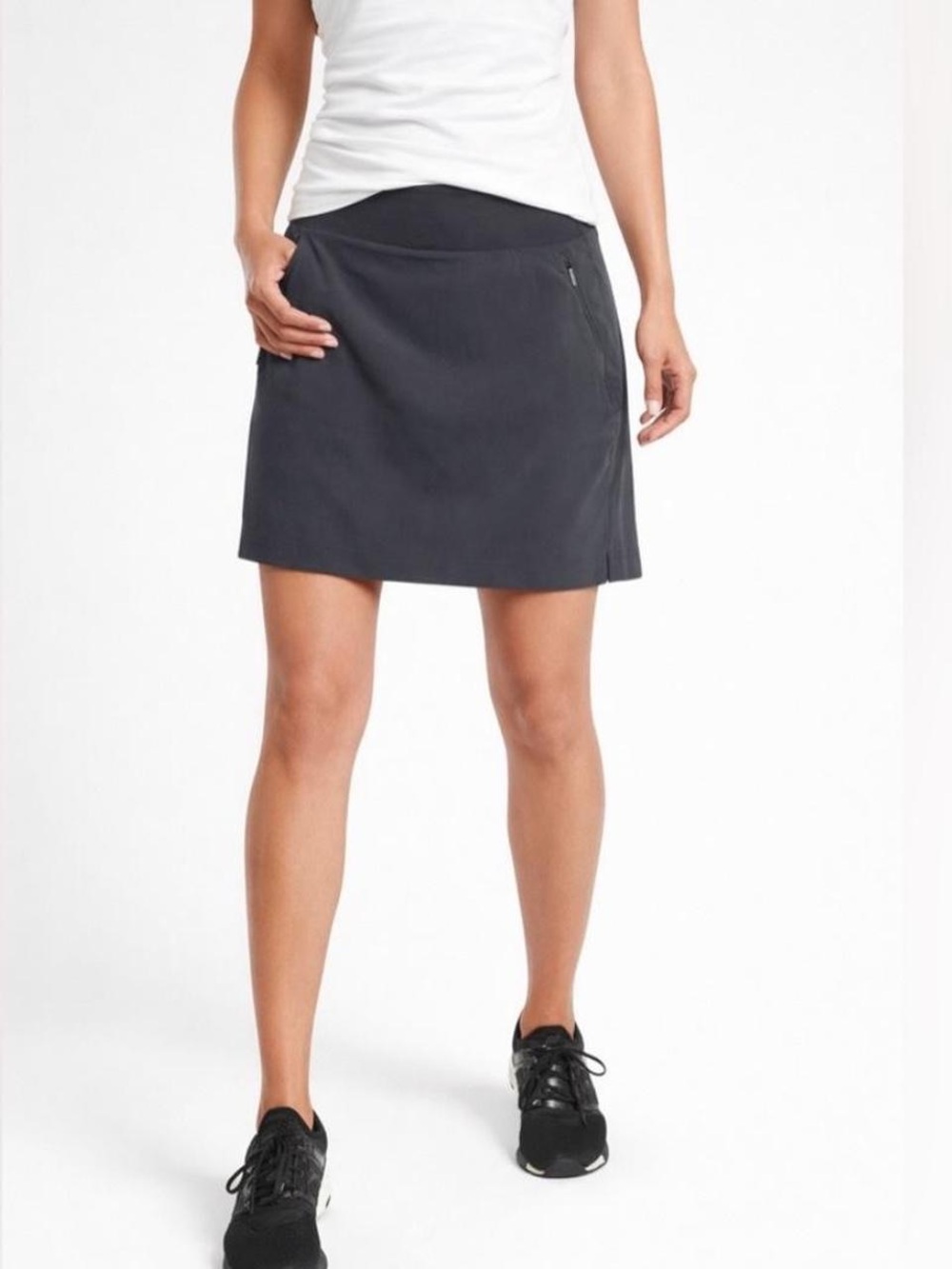 Athleta Black Athletic Skirt with Side Pockets